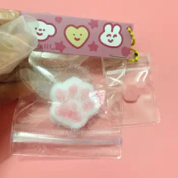 Handmade Silicone Mini Cat's Paw with flocking powder Stress Relief Squishy Toy