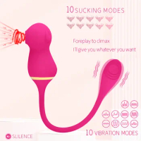 Dildo Sucking Vibrator for Women Clitoris Stimulator Powerful Clit Sucker Vibrator Nipple Sucking Female Masturbator Sex Toys
