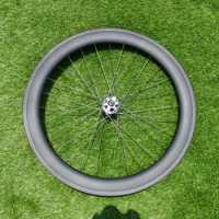 Clincher Wheelset 60mm Full Carbon 700C Road Cyclocross Bike Wheelset for Disc Brake Front QR / Rear QR 135mm