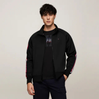 【Tommy Hilfiger】官方旗艦館 拉鍊運動夾克_黑色