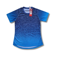 Baju Senam Wanita NB01 blue Fitness - Kaos Wanita XXL Lengan Pendek