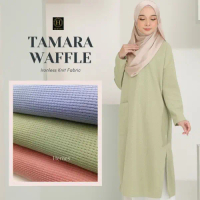 HERNES BLOUSE TAMARA WAFFLE LONG BLOUSE IRONLESS BLOUSE MUSLIMAH BLOUSE KNITED MUSLIMAH BLOUSE LABUH