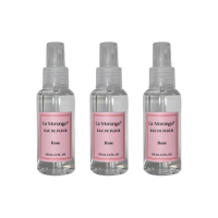 【La Morongo Co. 法國樂木美品】玫瑰花水 120mL x3 瓶贈晶漾EGF超時空膠囊20顆(保濕 補水 化妝水 滋潤型)