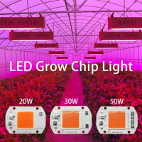 10 pieces COB LED chip grow light Phyto lamp 110V 220V 50W 30W 20W full spectrum no driver need for growth flower seedling plant