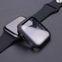 Cover for apple watch case 44mm 40mm 38mm 42mm iwatch case screen protector bumper Tempered Glass apple watch series 6 se 5 4 3