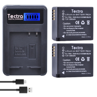 Tectra 2 cái DMW-BLG10 blg10 DMW-BLE9 BP-DC15 bpdc15 BATERIA LCD USB sạc cho Panasonic Lumix GF5 gf6 GX7 lx100