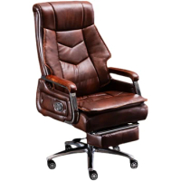 Simple Lift Office Chairs Light Luxury Gaming Chair Modern Office Furniture Leather Computer Chair Reclining Massage Back Chair