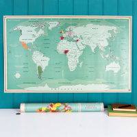 《Rex LONDON》收納筒+世界地圖海報刮畫 | 牆壁裝飾 牆面佈置