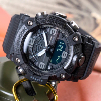 【CASIO 卡西歐】G-SHOCK 戶外探險碳纖維多功能藍芽腕錶/黑(GG-B100-1B)