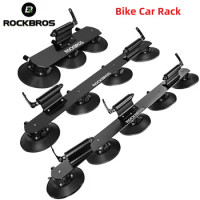 ROCKBROS Bike Rack For Car Suction Roof Top Bike Carrier Quick Hub Install MTB Road Car Carry Bicycle Racks Cycling Accessories