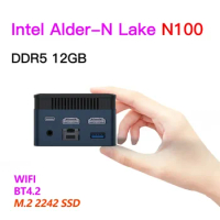 ZX01 PLUS Intel Alder Lake N100 MINI PC Windows 11 DDR5 12GB 128GB/256GB/512GB M.2 SSD WIFI5 BT4.2 MINI PC Gamer Computer