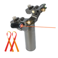 Laser Aiming Slingshot Professional Hunting Slingshot Laser Pointer 360 Slingshot With Rubber Band