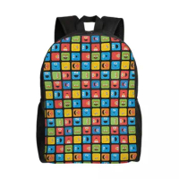 Custom Cartoon Sesame Street Backpacks for Women Men Water Resistant School College Cookie Monster Bag Print Bookbags