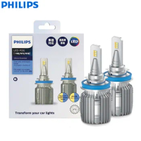 Philips Ultinon Essential LED H8 H11 H16 Dual Color CCT White &amp; Yellow Switch Mode LED Fog Lamps Car Headlight 11366UEDX2, Pair