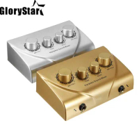 New Portable Professional Mini Karaoke Audio Mixer Microphone Sound Mixing Amplifier Dual Mic Inputs Preamplifier For Family KTV