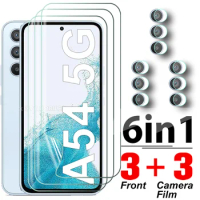 6in1 For Samsung Galaxy A54 Protective Hydrogel Film Sumsung A 54 54A SamsungA54 5G 6.6Inch Camera Lens Glass Screen Protector