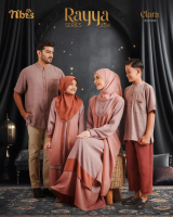 Sarimbit 2024 Nibras Rayya Series CLARA DRY ROSE Baju Muslim Couple Family Set Gamis Koko Dewasa Ana