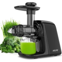 Masticating Juicer, Cold Press Juicer for Vegetable and Fruit, Juicer Machines with 3 Speed Modes and Reverse Function, Black