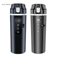517B Temperature Control Mug Travel Heating Cup Electric Heating Cup for Coffee in Car 12V 24V Heated Mugs 500ml 17oz