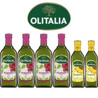 【Olitalia 奧利塔】葡萄籽油1000mlx4瓶(+頂級葵花油500mlx2瓶-禮盒組)