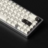 JKDK Black And White Japanese Minimalist Keycap Cherry Profile PBT Dye Subbed Key Caps For Mechanical Keyboard With MX Switch