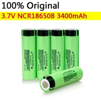 100% original ncr18650b-3400mah rechargeable lithium battery 3.7V 18650 battery 3400mah, free of postage+LED flashlight