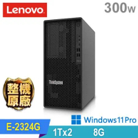 (商用)Lenovo ST50 V2 直立伺服器(E-2324G/8G/1TBx2 HDD/300W/W11P)