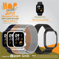 Milan 2in1 Stainless Strap with Bumper Frame Case for Xiaomi Mi Redmi Watch 3 (Tali Jam Watch3 denga
