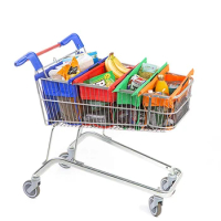 Trolley Bags Reusable Eco Shopping Bags Sized for Smaller Grocery Carts Supermarket Shopping Bag Torba Na Zakupy Foldable Bolsas