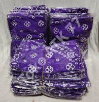 Slayer Sapu Tangan Besar Kain Masker Penutup Batik Ungu Tua Bagus Murah READY STOCK