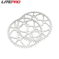 Litepro Spade Chainring 52 54T For Brompton Bicycle Aluminum Alloy BCD130MM Silver Sprocket Folding Bike Chainwheel