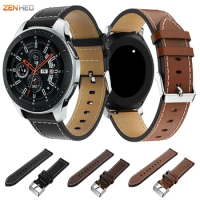 22mm Leather Strap For Samsung Galaxy Watch 46mm/Gear S3 Replacement Watchband For Xiaomi Huami Amazfit Pace Stratos 3 2 2S