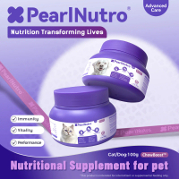 PearlNutro 100g vitamin kucing, vitamin, mineral, asam amino, ayam, salmon.