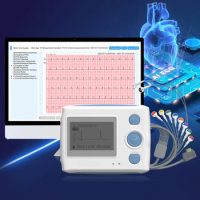 Viatom Th12 12 Channel Ekg Cable Machine Portable Mini Holter Monitor Recorder 12 Lead Cardioline Ecg Machine Electrocardiograph