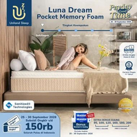 Uniland Sleep Kasur Pocket Spring Luna Dream Memory Foam 33cm 90x200