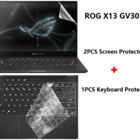 2PCS Anti-Glare Whole Screen Guard + Keyboard Protector Cover for Asus ROG Flow X13 GV301 Ultra Slim 2-in-1 13.4" Gaming Laptop