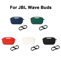 For JBL Wave Buds Case Shockproof Silicone Earphone Cover Solid Color Headphone Accessories