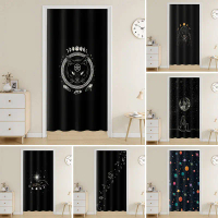 Star shaped moon hole, no hole, used for kitchen, bedroom, living room, door curtain, bedside sunsha