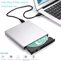 Portable USB 2.0 Slim External DVD RW CD Writer Drive Burner Reader Player Optical Drives For Laptop PC Dvd Burner Dvd 1pc