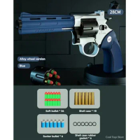 ZP5 Revolver Toy Pistol Air Gun Alloy Wheel Manual Soft Bullet Toy Guns Dart Realistic Shooting Handgun for Men Boy Outdoor Game
