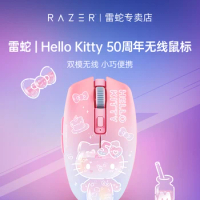 Razer Sanrio Hello Kitty 50th Anniversary Limited Edition Pink Wireless Mouse Dual Modes Hyperspeed 2.4ghz Wireless + Bluetooth