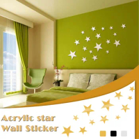 Star Acrylic Mirror Wall Stickers Bedroom Living Room Ceiling Home Decoration Mirror Wall Sticker Decals Wall Murals For Home
