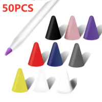 10/50Pcs Silicone Mute Nib Cover For Apple Pencil Tip Cover Replaceable Tip For Ipad Pencil 1 2 Stylus Pen Nib Protection Case