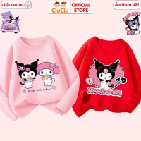 Áo Thun Dài Tay Thu Đông Hình Kuromi  Cho Bé Gái CIUCIU Chất Cotton Mềm Mịn
