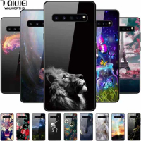Tempered Glass Case For Samsung S10 / S 10 Plus / S10e Cover Luxury Hard Back Covers for Samsung Galaxy S10Plus S 10e Coque Cool