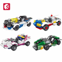 SEMBO Cool Racing Vehicle Assemblage Building Blocks Kits MOC Creative Sports Car Model Bricks Kids Toys for Boys Birthday Gifts