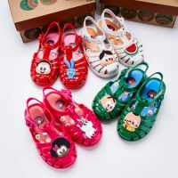 Brazil MLSA Children's Shoes Baby Kids Baotou Jelly Sandals Boys Girls Soft Sole Non-slip Beach Shoes Cartoon Toddlers Shoes