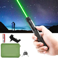 Hight Powerful Green Laser Pointer Green Dot Laser Pen 5pcs Cap Hunting Match Adjustable Focus Laser Pointer Pen