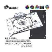 Bykski Full Cover RGB GPU Water Cooling Block with Backplate for GIGA 4090 Aorus GAMING N-GV4090AORUS-X