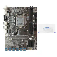 B250C BTC Mining Motherboard+Thermal Grease 12XPCIE to USB3.0 GPU Slot LGA1151 DDR4 MSATA for ETH Miner Motherboard